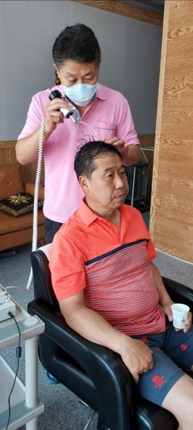 음파진동 두피케어 시술 현장